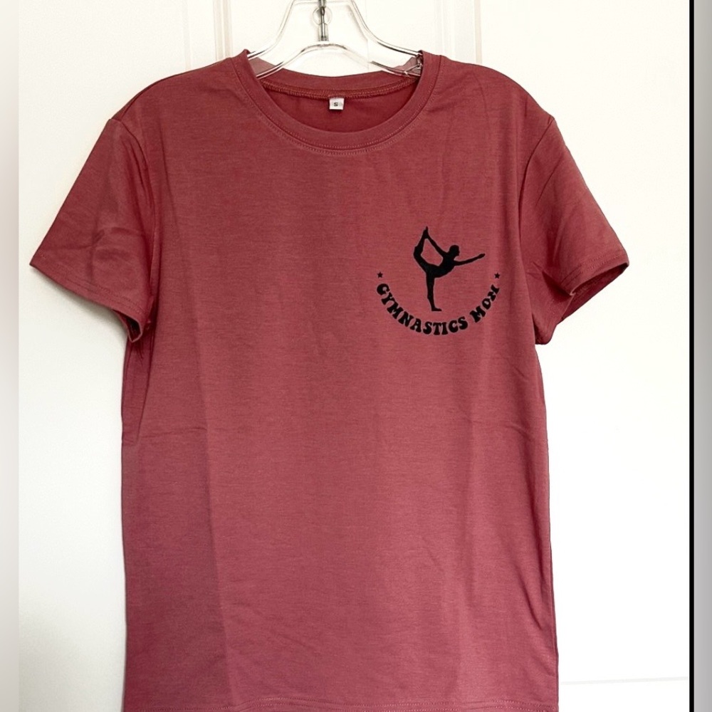 NWOT Gymnastics Mom Dusty Rose T-Shirt Size S
